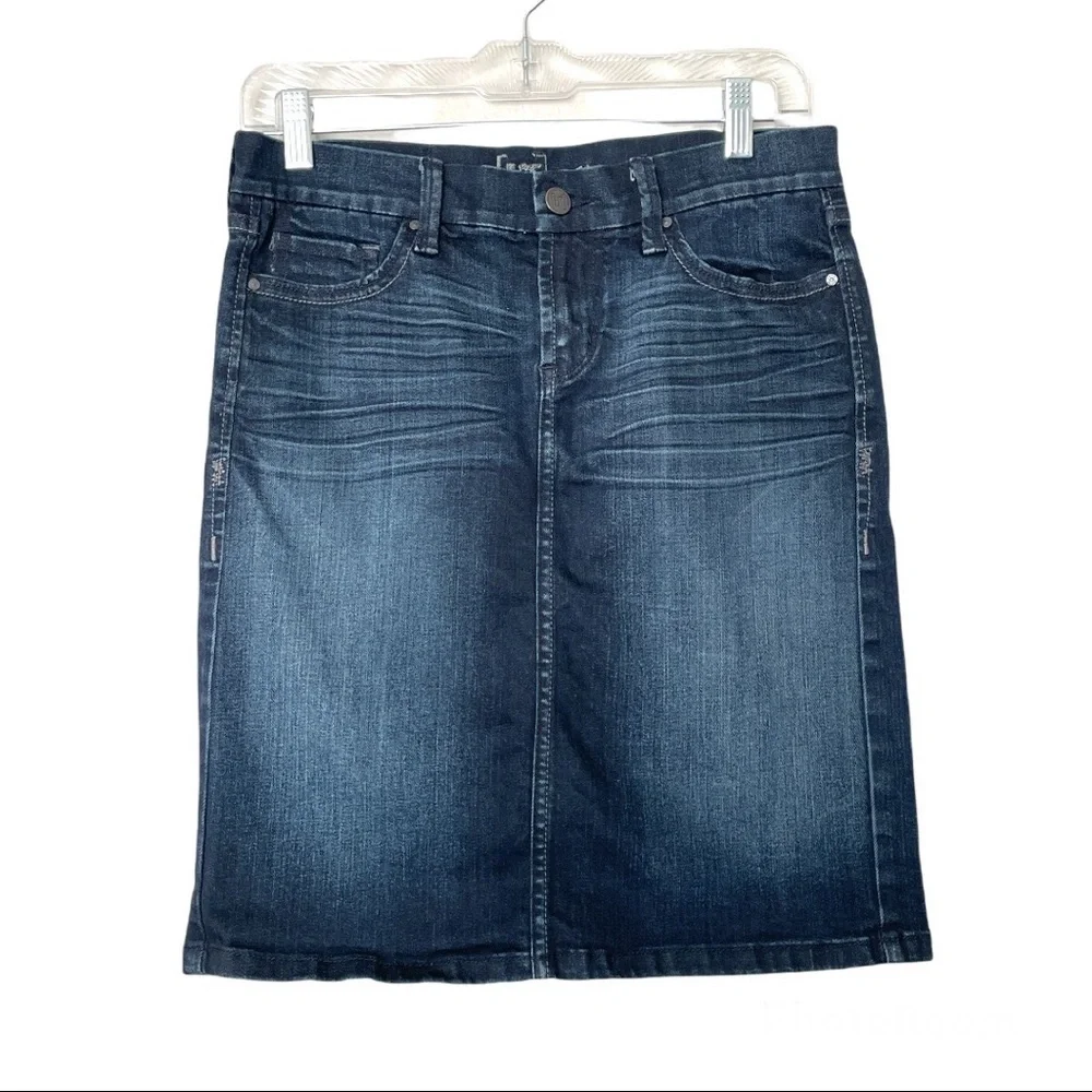 !It Denim Dark Blue Jean Denim Mini Skirt Size 26 - Picture 1 of 11